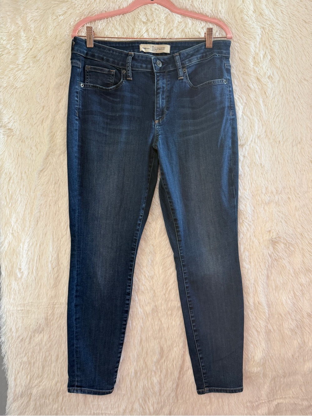 Gap Womens Curvy True Skinny Jeans Size 32R Dark Indigo Denim Capsule Everyday